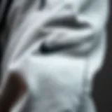 Close-up view of Nike grey jogger fabric showcasing texture and quality