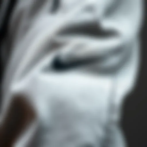 Close-up view of Nike grey jogger fabric showcasing texture and quality