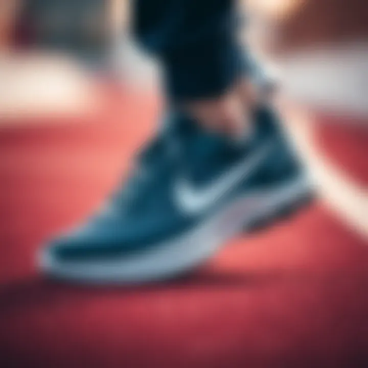 Close-up of Nike shoes highlighting advanced performance features and materials.