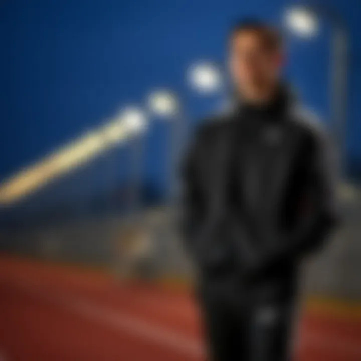 Stylish design elements of Nike nylon tracksuit