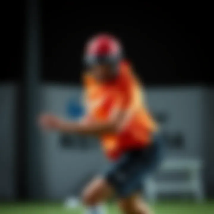 Dynamic athlete showcasing Nike TS apparel