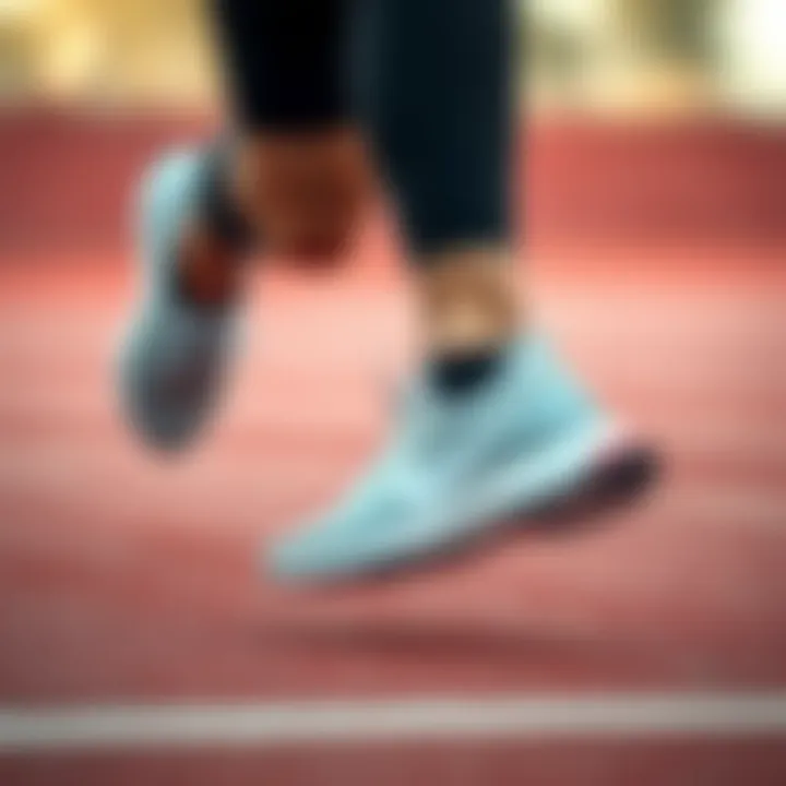 Nike Waffle One in action during a running session on a track