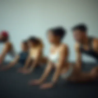 Diverse group of individuals showcasing various plank modifications