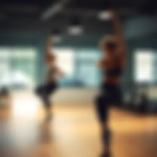 Effective glute exercises in a fitness studio