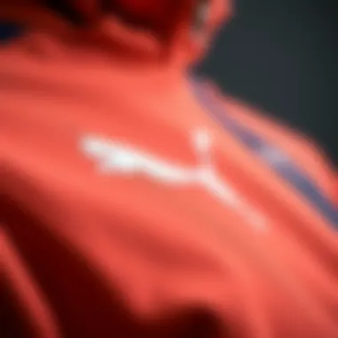 Quality Materials in Puma Sportswear Close-up of premium materials used in Puma tracksuits