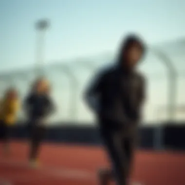 Engagement in Sports with Puma Tracksuits Puma tracksuit in action during sports activities