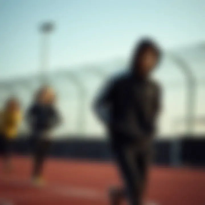 Engagement in Sports with Puma Tracksuits Puma tracksuit in action during sports activities