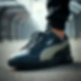 Elegant design of Puma black leather shoes