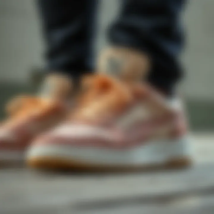 Close-up of materials used in Puma footwear