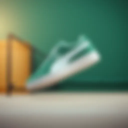 Stylish Puma green and white sneaker design