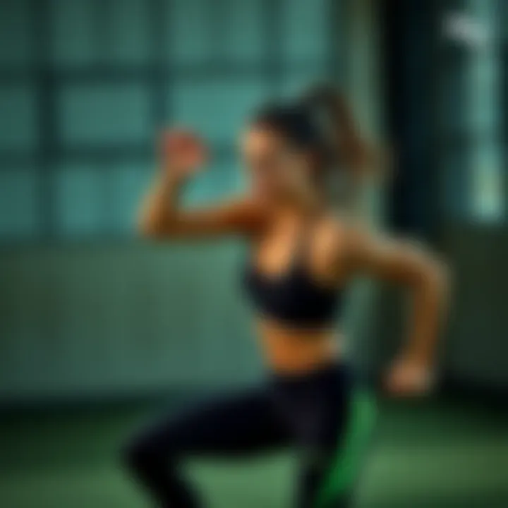 Dynamic action shot of a woman wearing Puma Nitro apparel during her workout