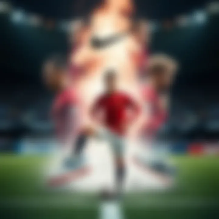 Collage of Ronaldo's iconic moments with Nike products