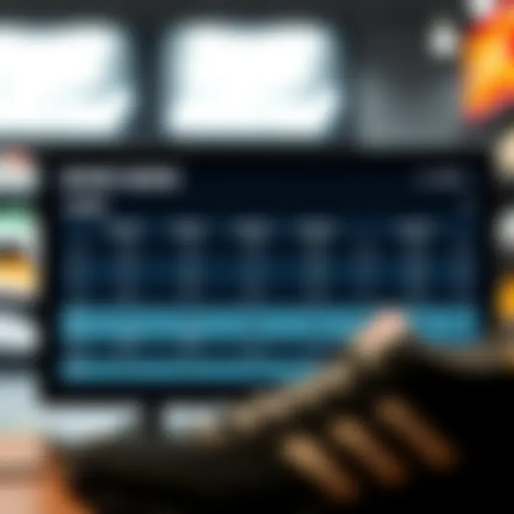 A digital interface displaying shoe size charts