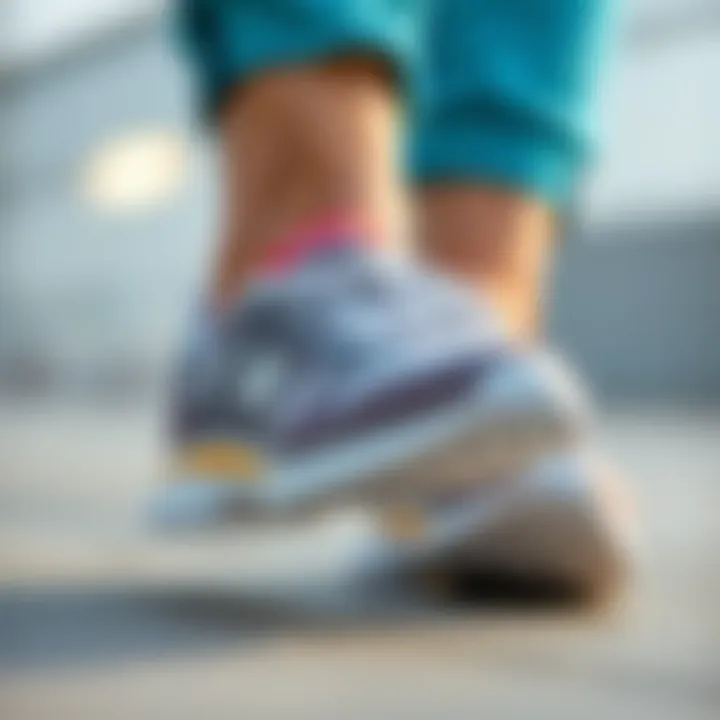 Detailed view of Skechers footwear features emphasizing functionality