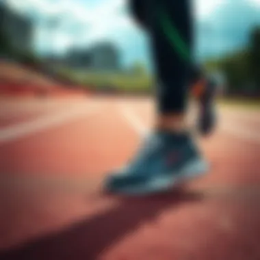 Skechers shoes in action on a running track