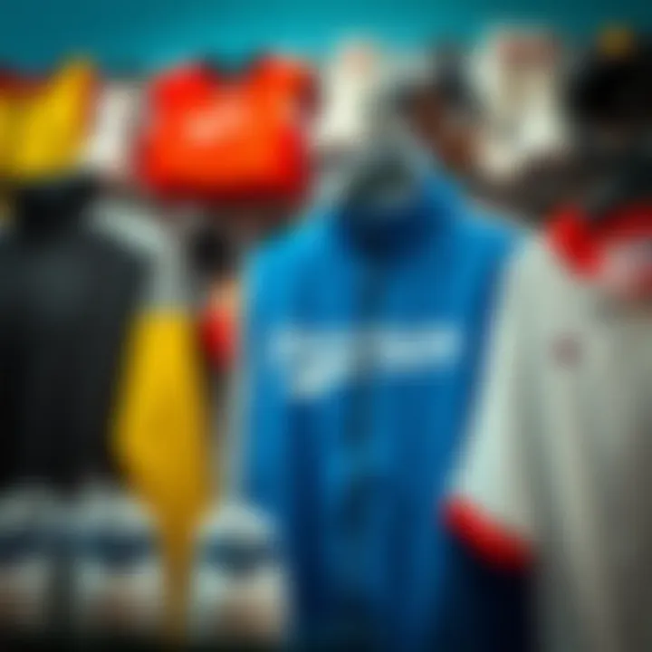 A variety of Slazenger sports products on display