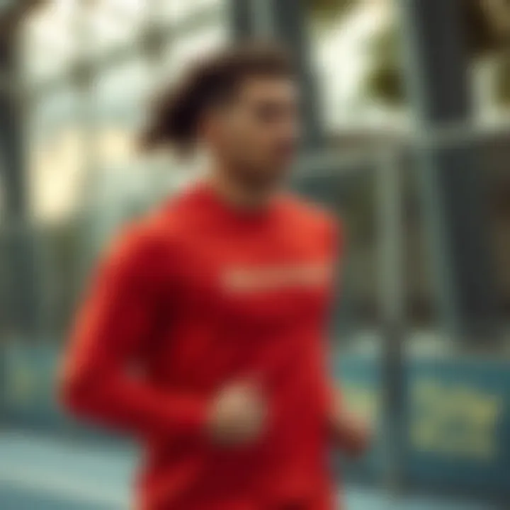 An athlete wearing Slazenger sportswear in action