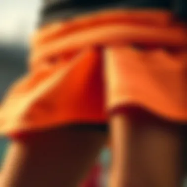 A close-up of high-quality fabric used in sports skirts