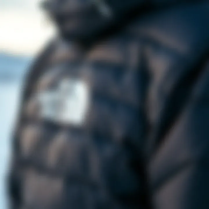 Detailed view of the Arctic Parka's insulation features