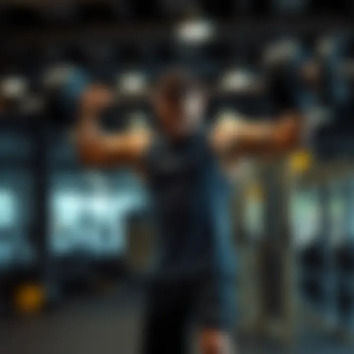 Dynamic workout session showcasing strength training techniques