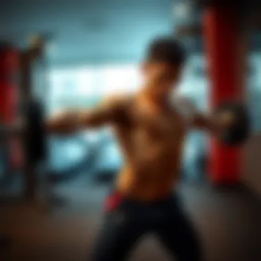 Athlete demonstrating proper form during a split training exercise