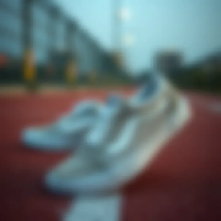 Trendy Vans shoes in a sports setting