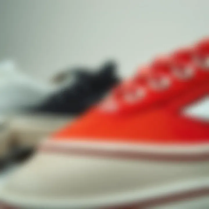 Close-up of Vans material and texture details