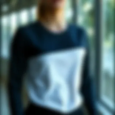 Versatile long-sleeved top in various settings